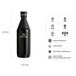 Botella Térmica All Day Slim 354 ml - Negro - Imagen 3
