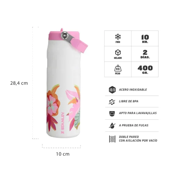 Botella Térmica Iceflow Aerolight 710 ml Floreado Tropical - Imagen 5
