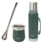 Kit Set Matero Spinit Termo 1.2l Acero + Mate + Bombilla - Verde
