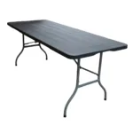 Mesa plegable para exterior símil madera/símil ratán - Símil madera - Imagen 3