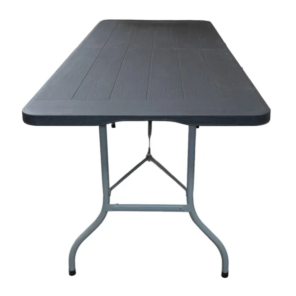 Mesa plegable para exterior símil madera/símil ratán - Símil madera - Imagen 2