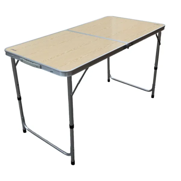 Mesa plegable para exterior estructura de aluminio y acero - Marrón Claro - Imagen 2