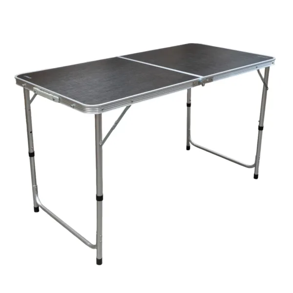Mesa plegable para exterior estructura de aluminio y acero - Marrón oscuro - Imagen 2