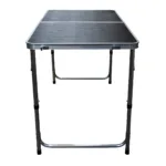 Mesa plegable para exterior estructura de aluminio y acero - Marrón oscuro - Imagen 3