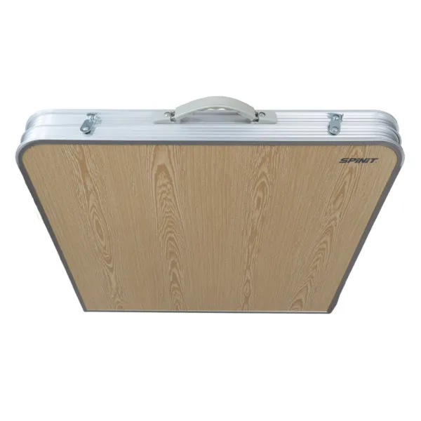 Set mesa plegable de camping con 4 bancos Madera Clara - Imagen 5