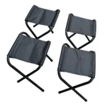 Set mesa plegable de camping con 4 bancos Madera Oscura - Imagen 4