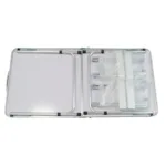 Set mesa plegable con 2 bancos de aluminio - Imagen 4