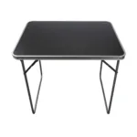 Mesa plegable estructura de acero y aluminio para camping 80x60x70 cm - Madera Oscura