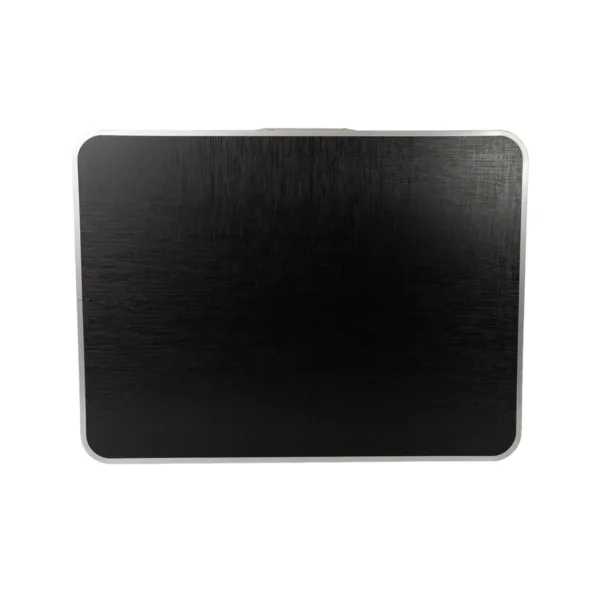 Mesa plegable estructura de acero y aluminio para camping 80x60x70 cm - Madera Oscura - Imagen 3