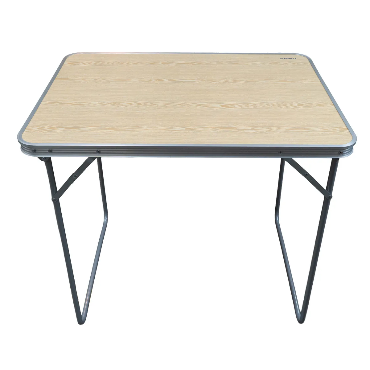 600040 MESA PLEGABLE SPINIT 80X60X70 ACERO +MAD CLARA-01 Mesa plegable Estructura Acero y aluminio para camping 80x60x70 cm - Madera Clara - Imagen 1