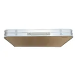 Mesa plegable estructura de acero y aluminio para camping Madera Clara 80x60x70 cm - Imagen 4