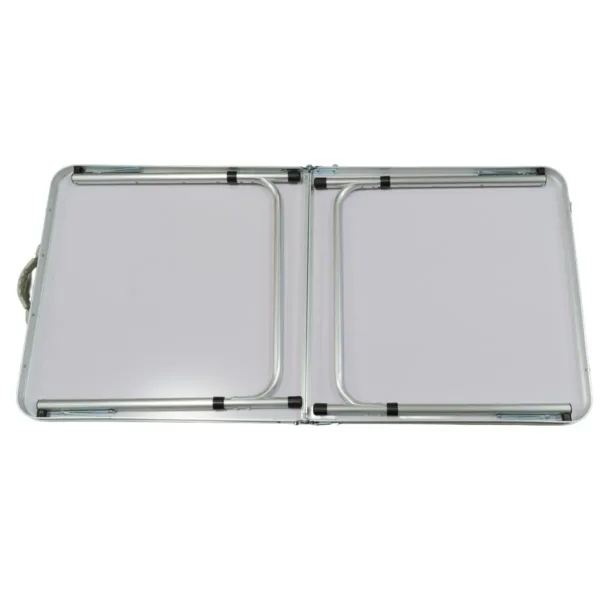 Mesa plegable de aluminio alto regulable camping 90x60x40 cm - Imagen 4