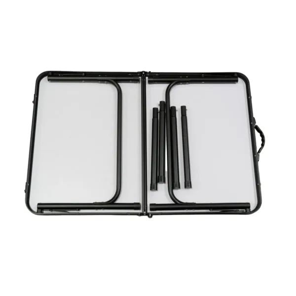 Mesa plegable de aluminio alto regulable camping Negro/Bambú - Imagen 8