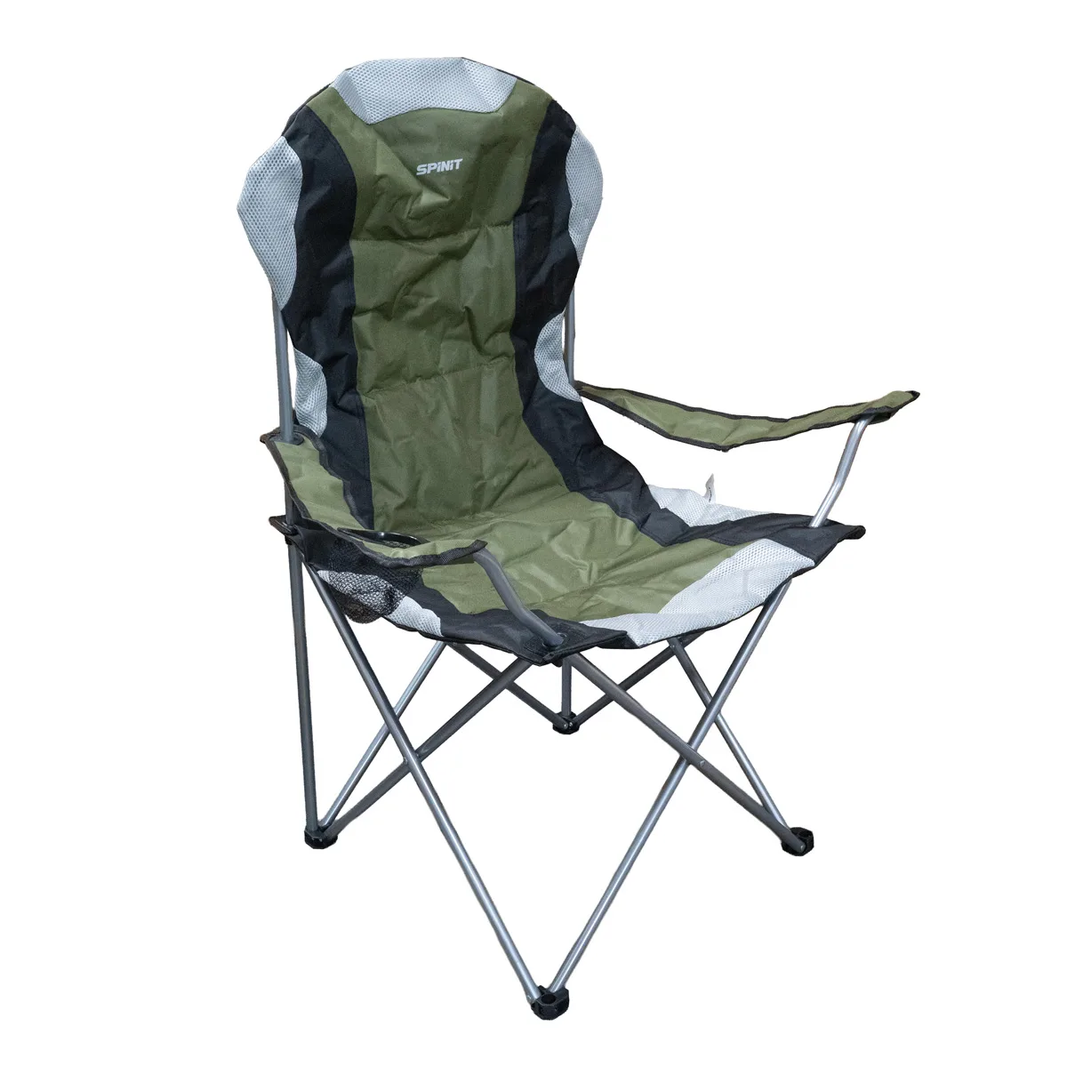 600087 SILLON DIRECTOR SPINIT 140 ACOLCHADO VERDE-02 Sillón Director 140 plegable acolchado con portavaso - Verde - Imagen 1