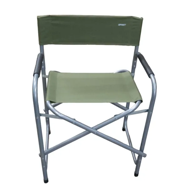 Sillón director plegable de acero Resistente, cómodo y práctico para camping - Verde - Imagen 2