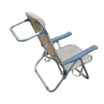 Silla reposera baja reclinable de aluminio para playa y camping 4 posiciones - Imagen 3