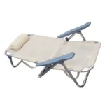 Silla reposera baja reclinable de aluminio para playa y camping 4 posiciones - Imagen 4