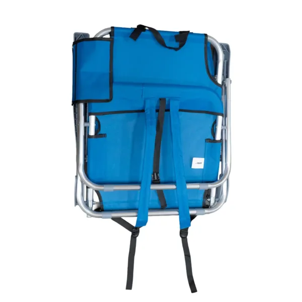 Silla reposera mochila de aluminio reclinable para playa y camping 4 posiciones - Imagen 3