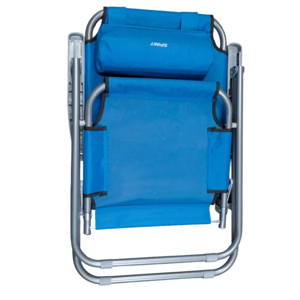 Silla reposera de playa plegable con respaldo reclinable 2 posiciones - Imagen 3