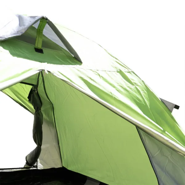 Carpa Camper 4 personas resistente al agua con doble capa y piso reforzado - Verde - Imagen 11