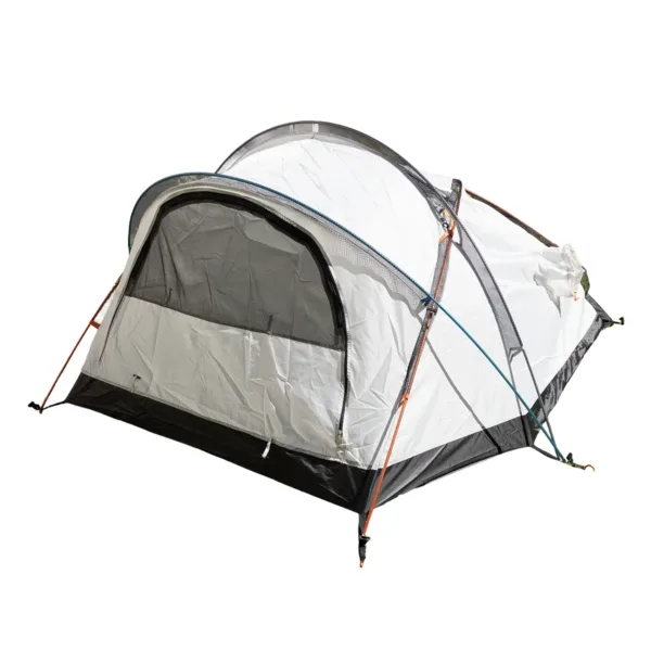 Carpa Camper 4 personas resistente al agua con doble capa y piso reforzado - Verde - Imagen 6