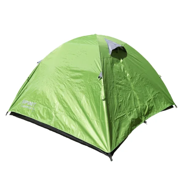 Carpa Camper 4 personas resistente al agua con doble capa y piso reforzado - Verde - Imagen 4