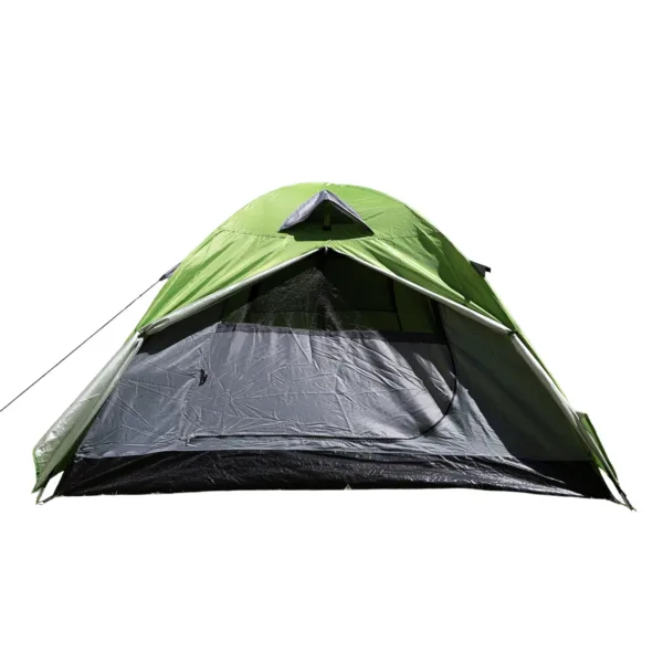 Carpa Camper 4 personas resistente al agua con doble capa y piso reforzado - Verde - Imagen 10