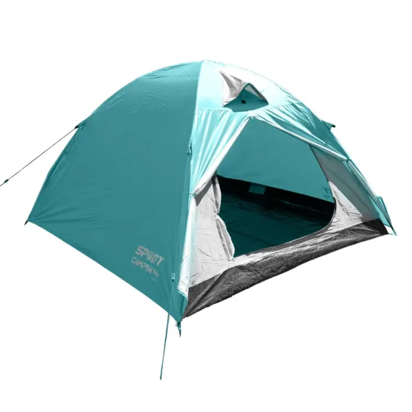 600104-CARPA-SPINIT-CAMPER-4+-AZUL-GRIS-01 Carpa Camper 4 personas resistente al agua con doble capa y piso reforzado - Imagen 1