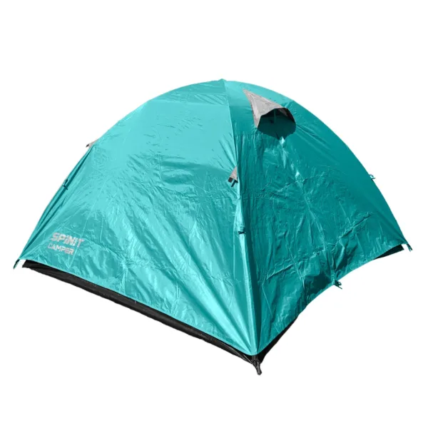 Carpa Camper 4 personas resistente al agua con doble capa y piso reforzado - Azul - Imagen 4