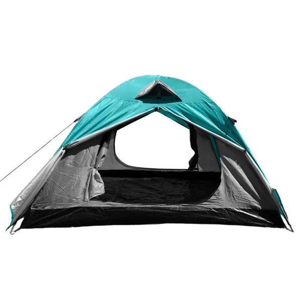 Carpa Camper 4 personas resistente al agua con doble capa y piso reforzado - Azul - Imagen 2