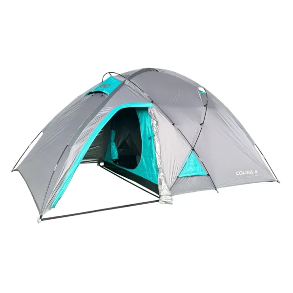 600108-CARPA-SPINIT-COLINA-4-AZUL-GRIS-01 Carpa Colina 4 personas impermeable con estructura reforzada - Imagen 1