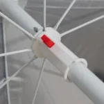 Sombrilla de playa UV 50+ 2 m Rojo - Imagen 3