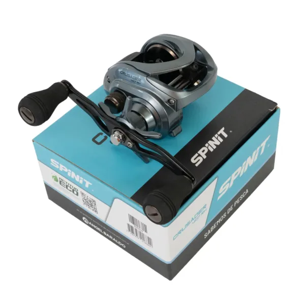 Reel Rotativo Crusader 407 RH Bajo Perfil Trolling 16kg 6+1 Rulemanes - Imagen 6