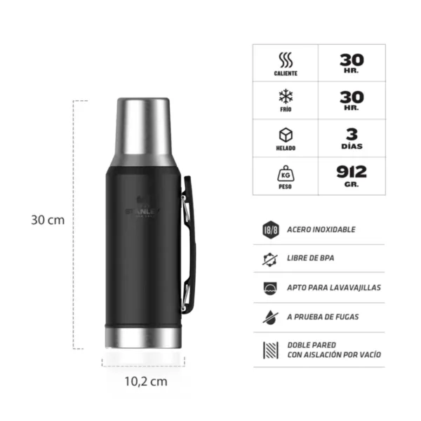 Termo Mate System 1.2 litros - Negro 2.0 - Imagen 3
