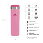 Botella Térmica FLIP STRAW Tumbler 591 ml - Peony - Imagen 2