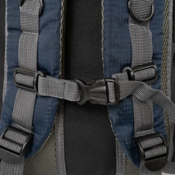 Mochila Trekker 28 Lts Trekking Urbana Con Cobertor Azul - Imagen 4