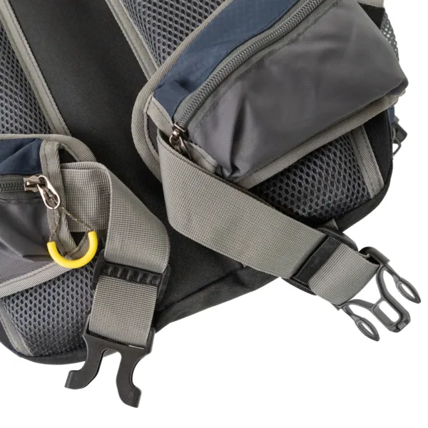 Mochila Trekker 45 Lts Trekking Urbana Con Cobertor Azul - Imagen 6
