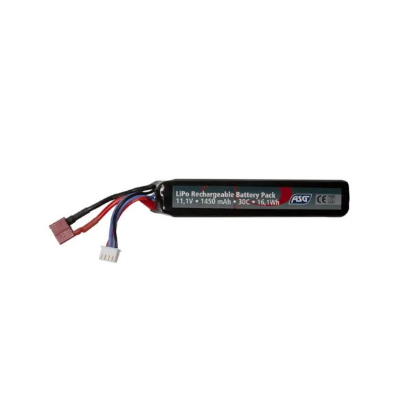 Batería recargable LiPo 11.1V 1450 mAh T-Plug Alto rendimiento para réplicas AEG - Imagen 1
