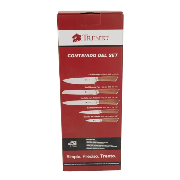 Cepo Malmo Cuchillos 5 Piezas Hoja Lisa Acero 420 - Imagen 10