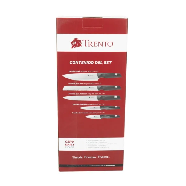 Cepo Daily Cuchillos 5 Piezas Hoja Lisa Abs Pp - Imagen 11