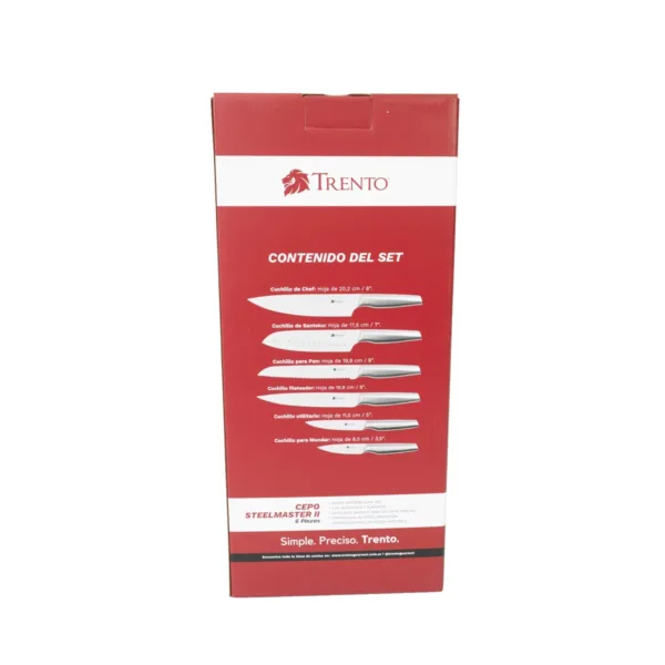 Cepo Steelmaster Cuchillos 6 Piezas Hoja Lisa - Imagen 10