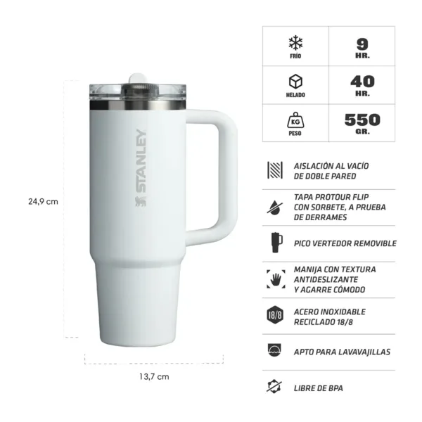Vaso QUENCHER con tapa ProTour Flip Straw 887ml - Frost - Imagen 3
