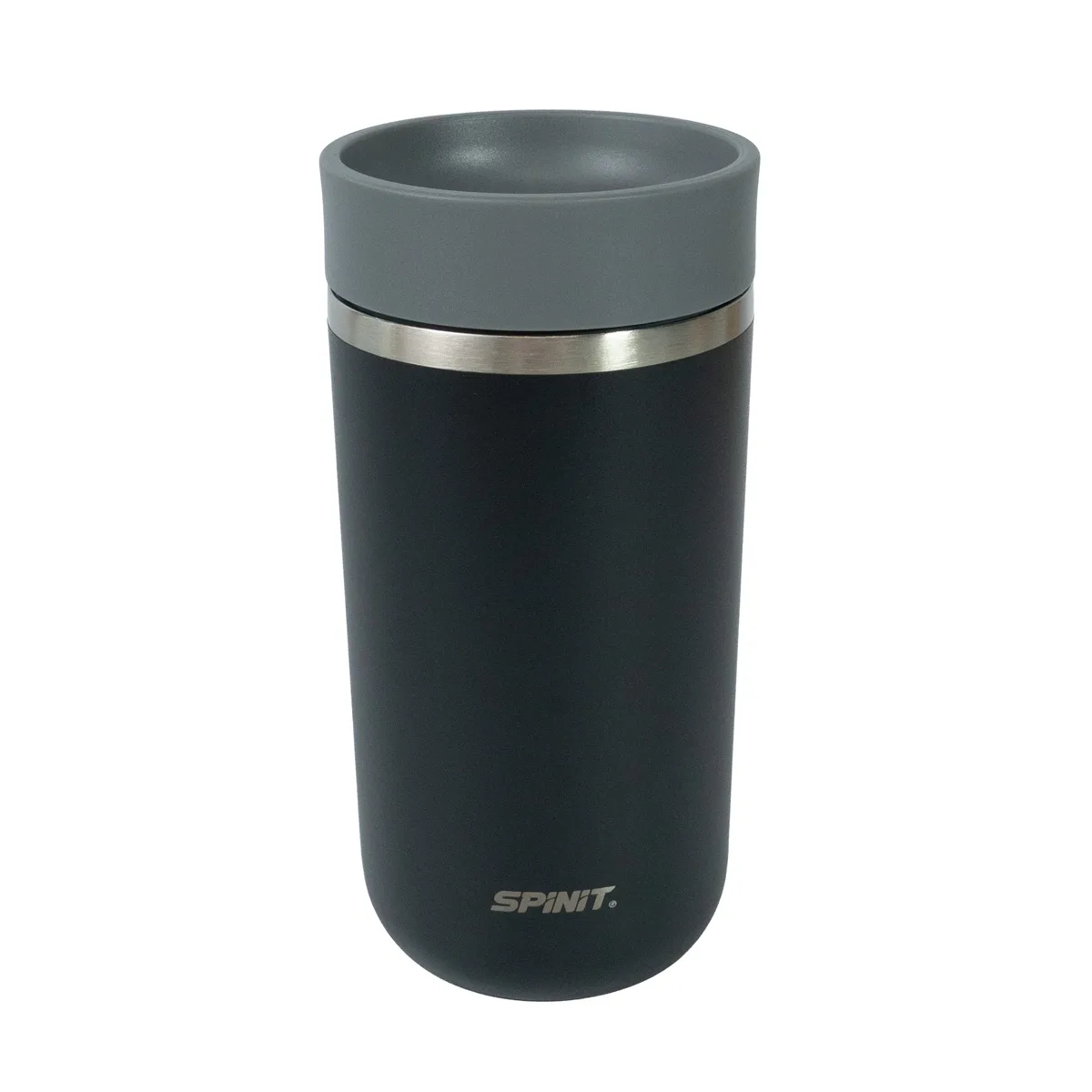 600852 VASO TERMICO SPINIT VA040 PUSH 400ML NEGRO-01 Vaso Térmico Spinit Push 400 ml Acero Inoxidable - Negro - Imagen 1