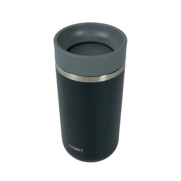 Vaso Térmico Spinit Push 400 ml Acero Inoxidable - Negro - Imagen 2