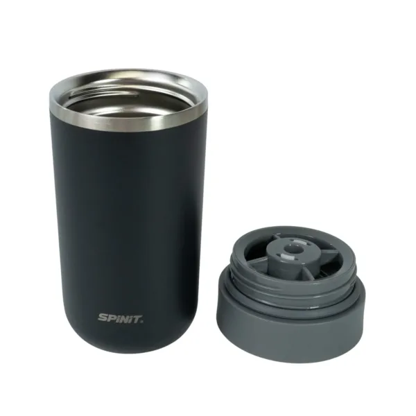 Vaso Térmico Spinit Push 400 ml Acero Inoxidable - Negro - Imagen 3