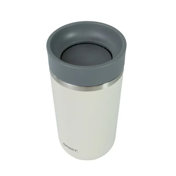 Vaso Térmico Spinit Push 400 ml Acero Inoxidable - Marfil - Imagen 2