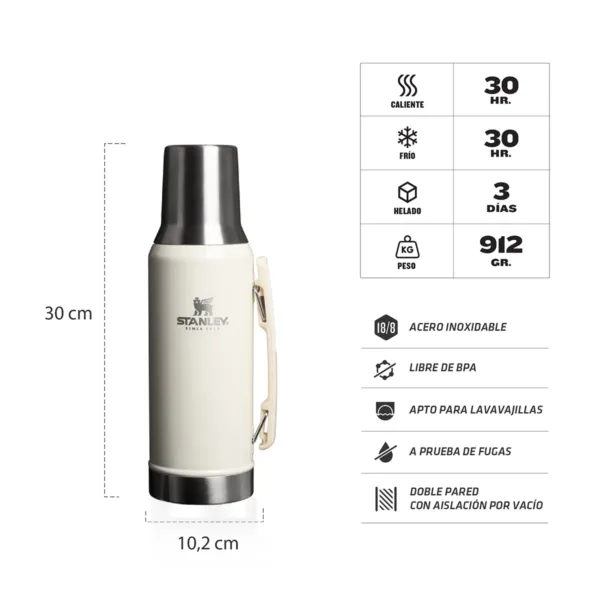TERMO STANLEY MATE SYSTEM 1.2L CREAM GLOSS - Imagen 2