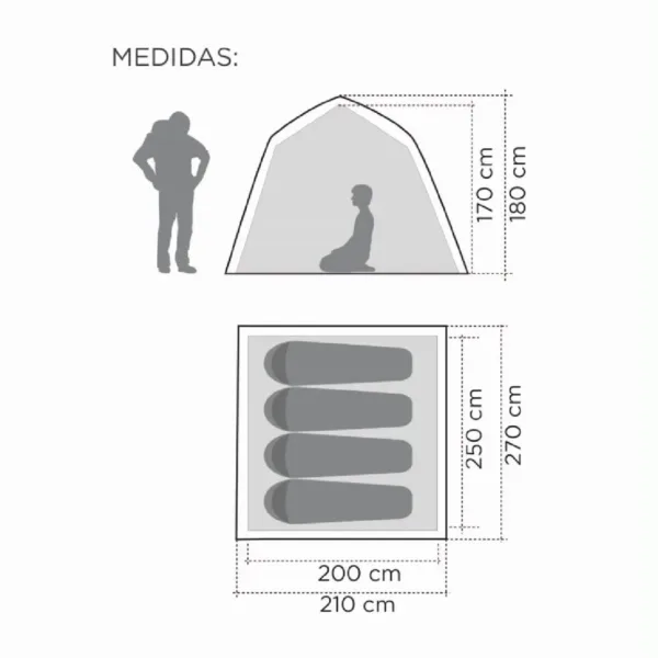 Carpa Doite Armado Instantáneo 4 Personas 3000 mm - Imagen 12