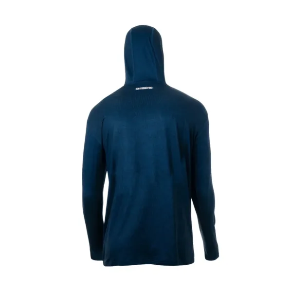 Camiseta Manga Larga con capucha Hood Tech Tee Azul - Imagen 4