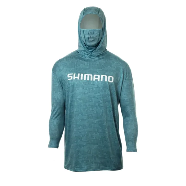 601435-601436-601437-601438-601439-601440-camiseta-manga-larga-shimano-verde-01 Camiseta Manga Larga con capucha Hood Tech Tee Verde - Imagen 1